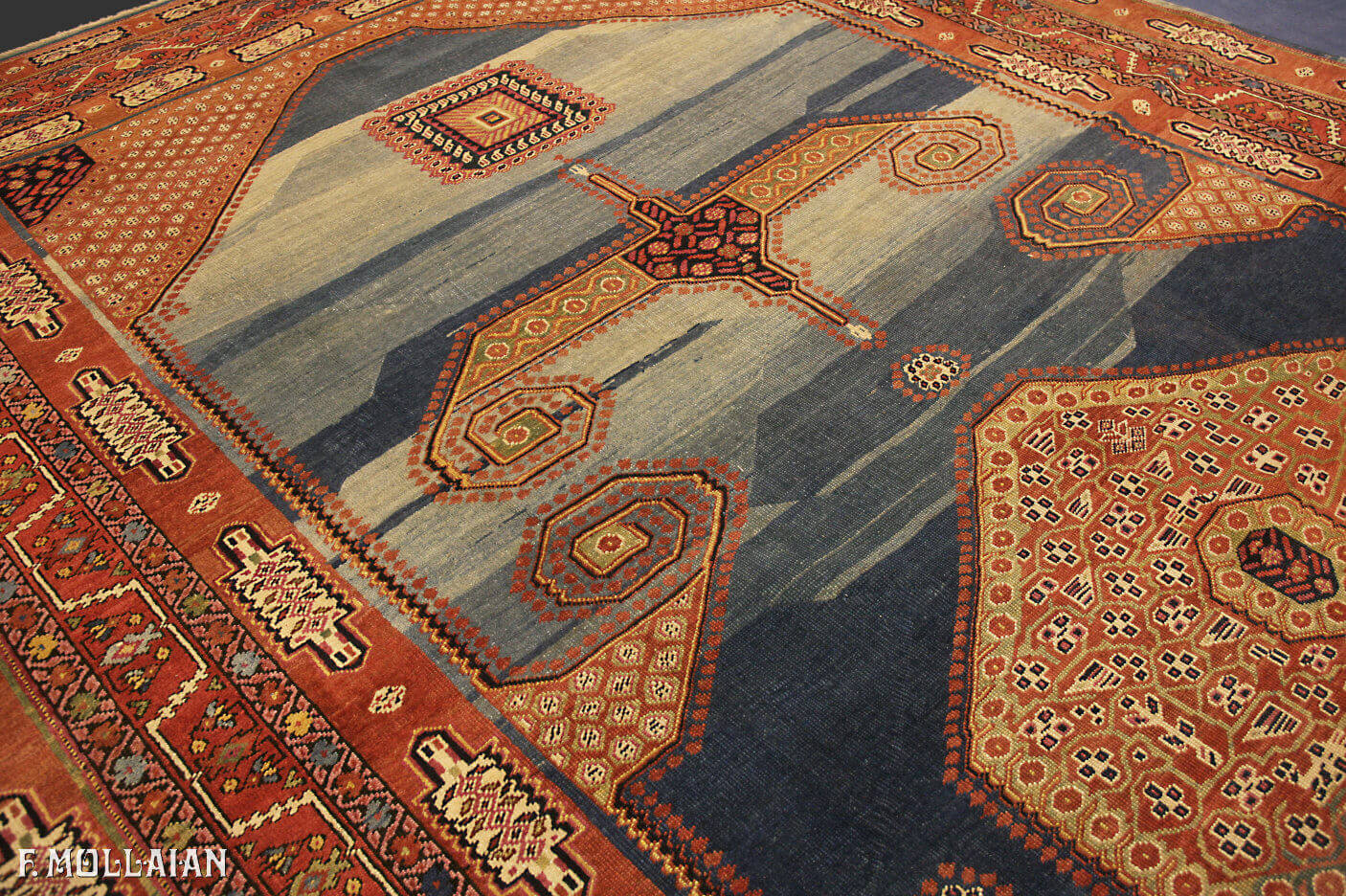 Antique Persian Bakshaish Gallery Carpet n°:66265562